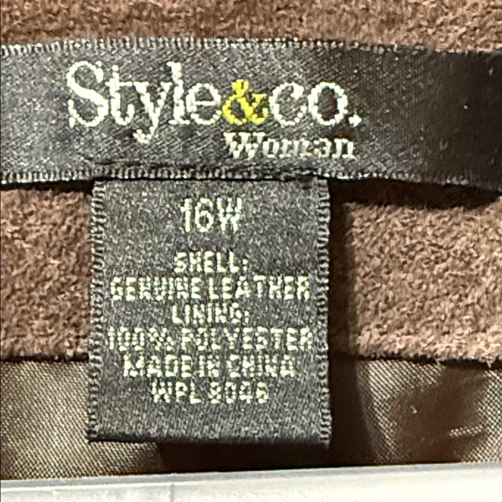 Style & Co. Brown Suede Blazer - Picture 2 of 7